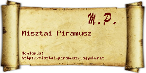 Misztai Piramusz névjegykártya